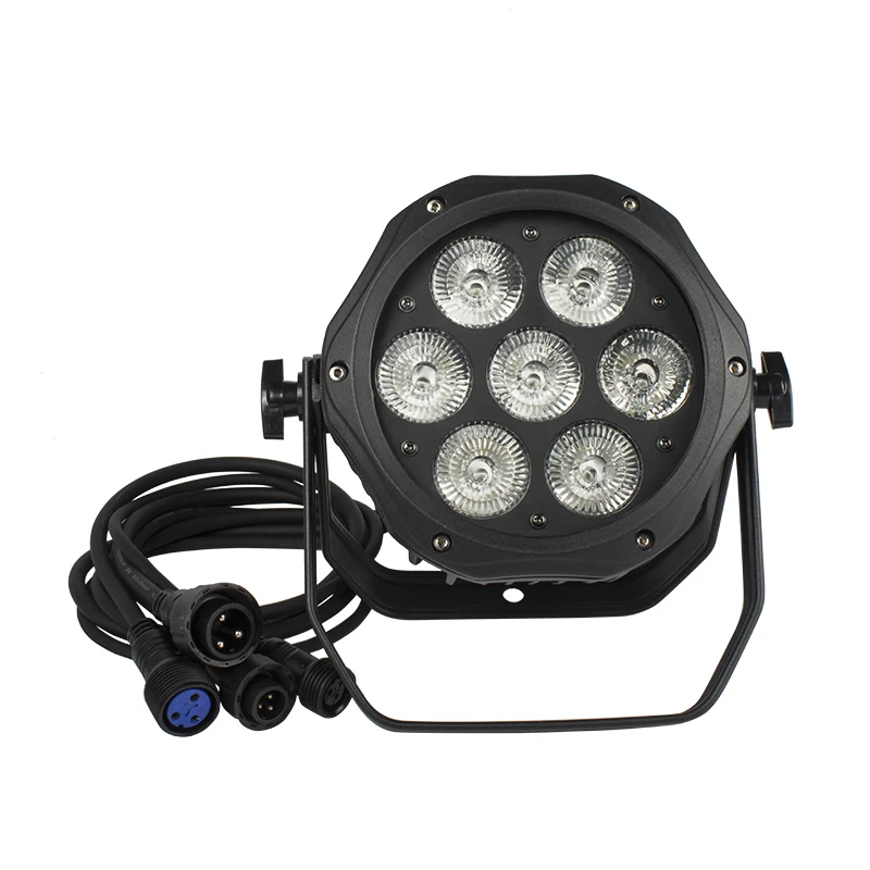 Скидка Уличный светодиодный прожектор SHEHDS Par 7x18 Вт, водонепроницаемый сценический светильник с эффектом DMX, IP65, профессиональный сценический свети...