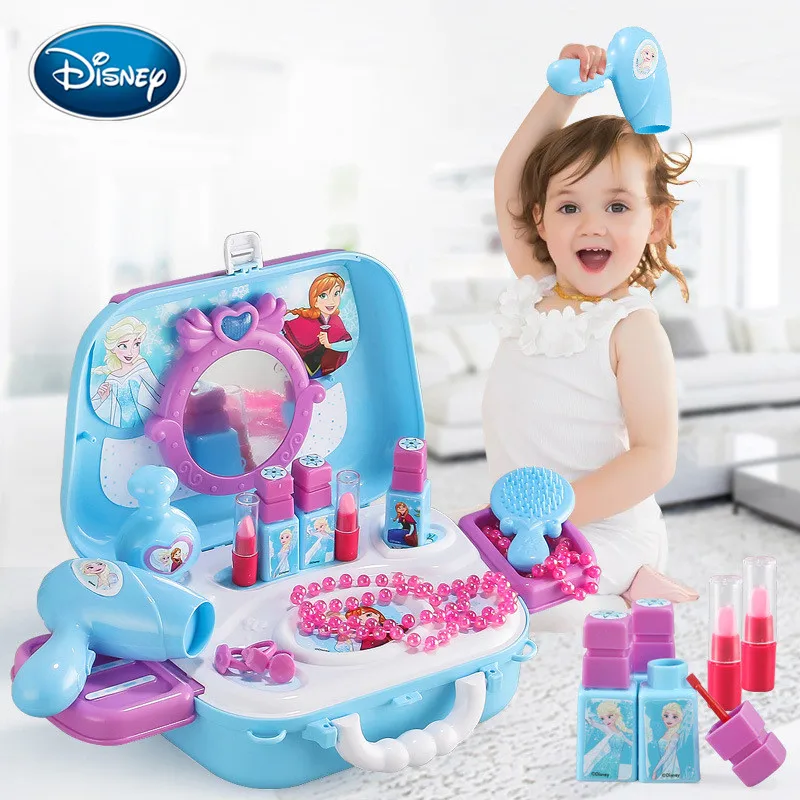Disney Frozen Kitchen Tableware Toy Backpack Children Play House Girl Simulation Beauty Makeup Toys | Игрушки и хобби