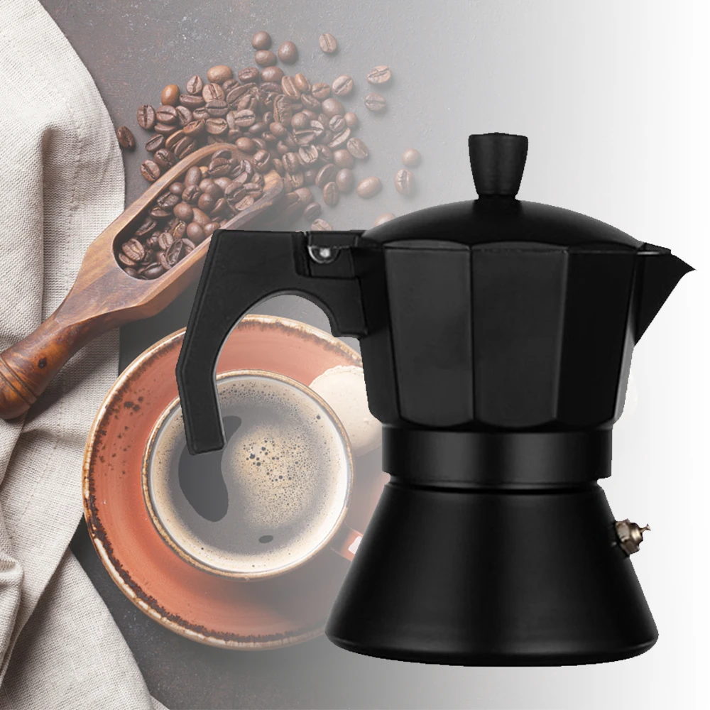 

Moka Coffee Pot Espresso Maker Aluminum Moka Coffee Pot Machine Latte Mocha 3/6 Cup Percolator Pot Barista Tools Filter