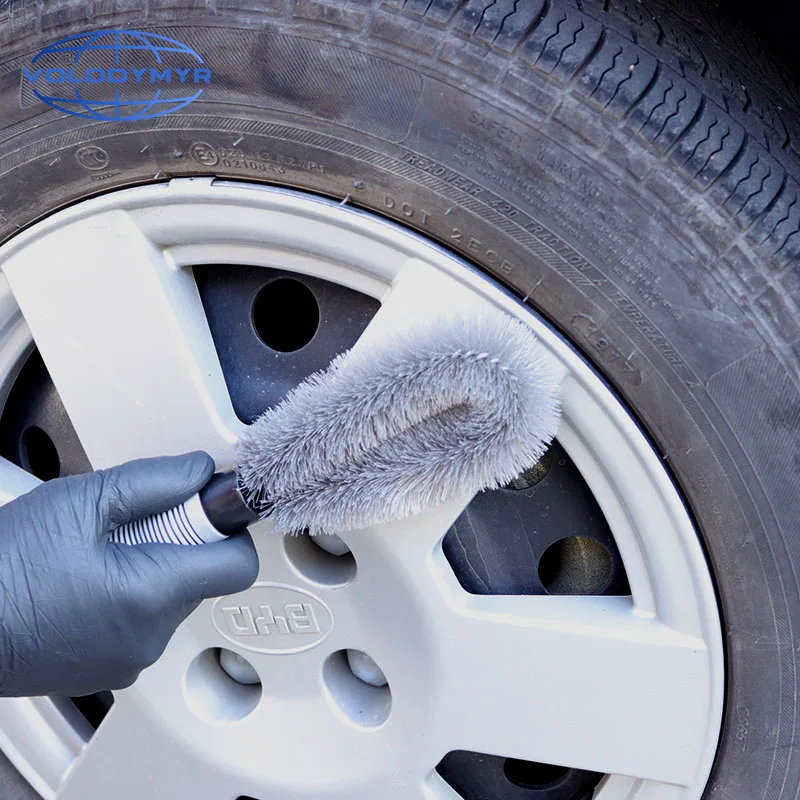 

Universal Portable Plastic Wheel Multifunction Tire Rim Brush with ABS Handle Cleaning Brush for Detailing Car Washing Cleaner