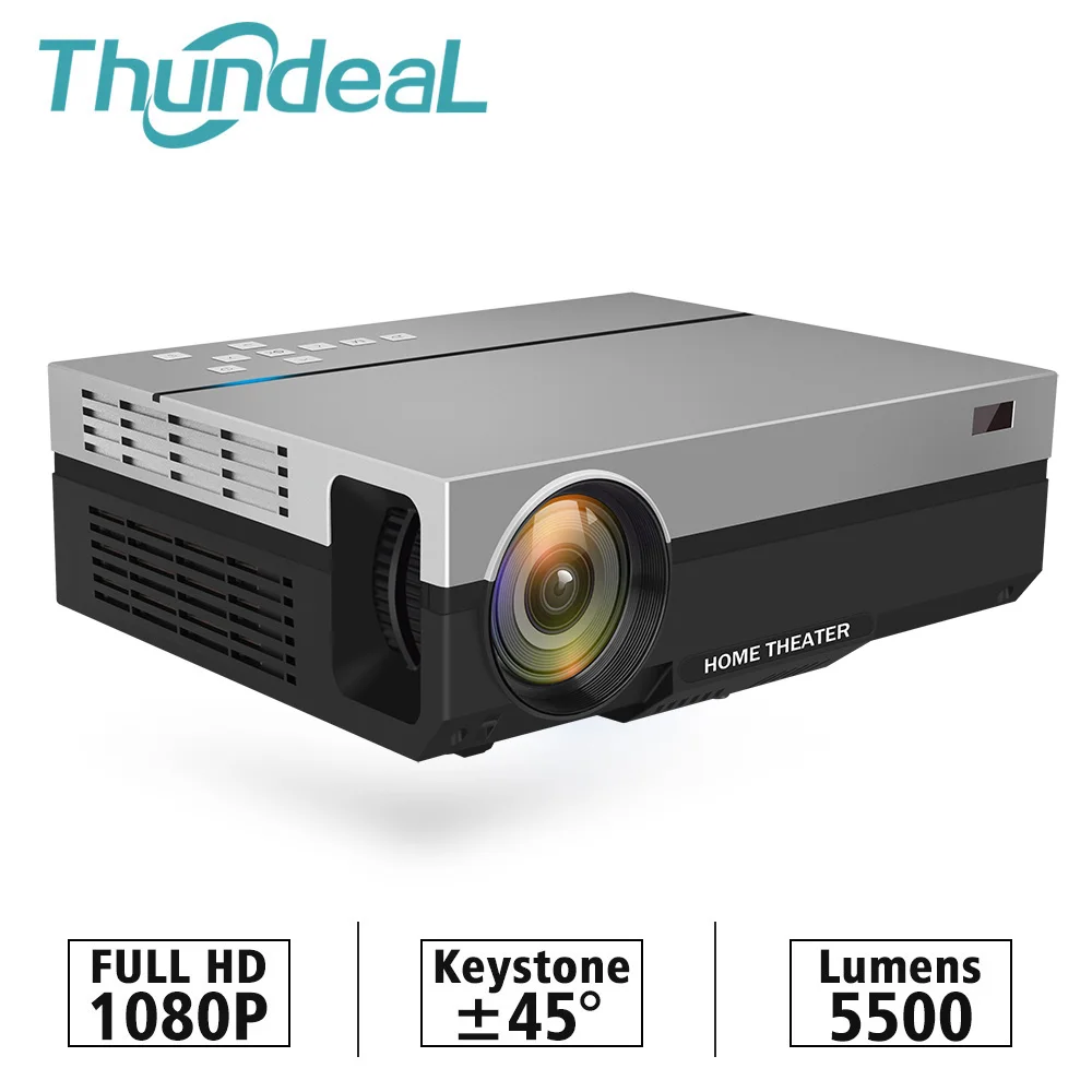 ThundeaL Full HD проектор T26K нативный 1080P 5500 люмен видео светодиодный ЖК домашний кинотеатр HDMI VGA USB tv 3D T26L T26 проектор