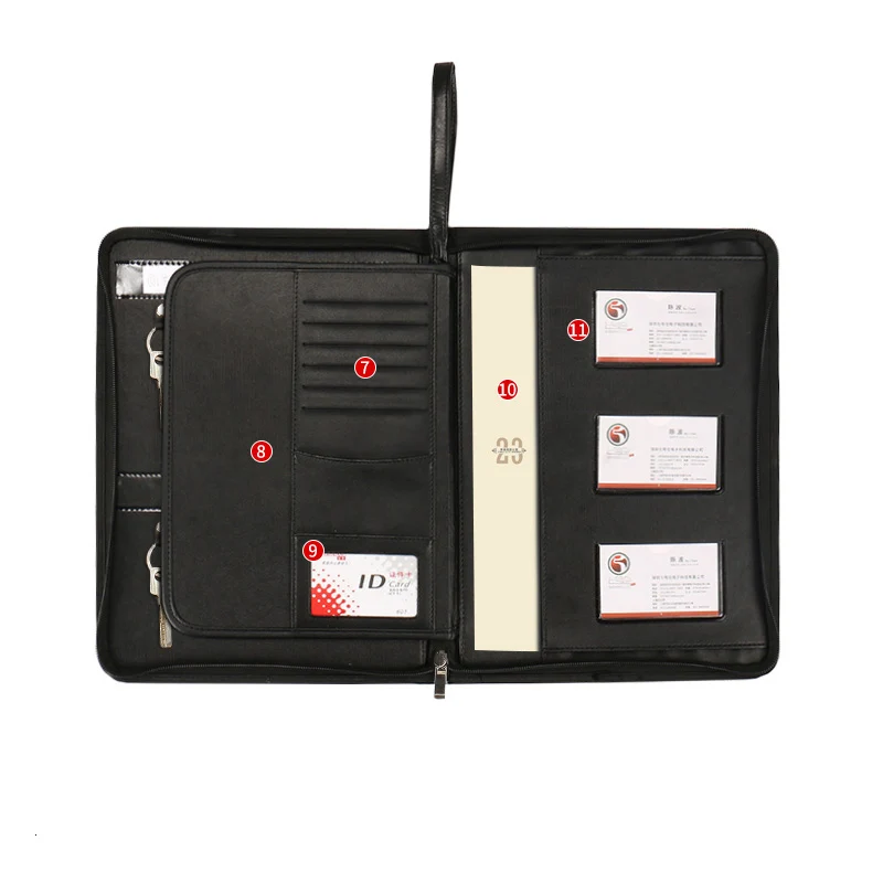 Многофункциональная папка книжка A4 из искусственной кожи сумка менеджера с