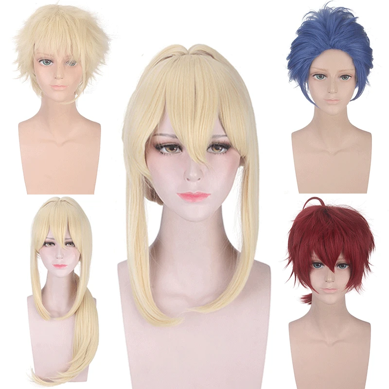 Anime Violet Evergarden  Wigs Claudia Hodgins Gilbert Bougainvillea Benedict Blue Wig Hair Heat Resistant Unisex