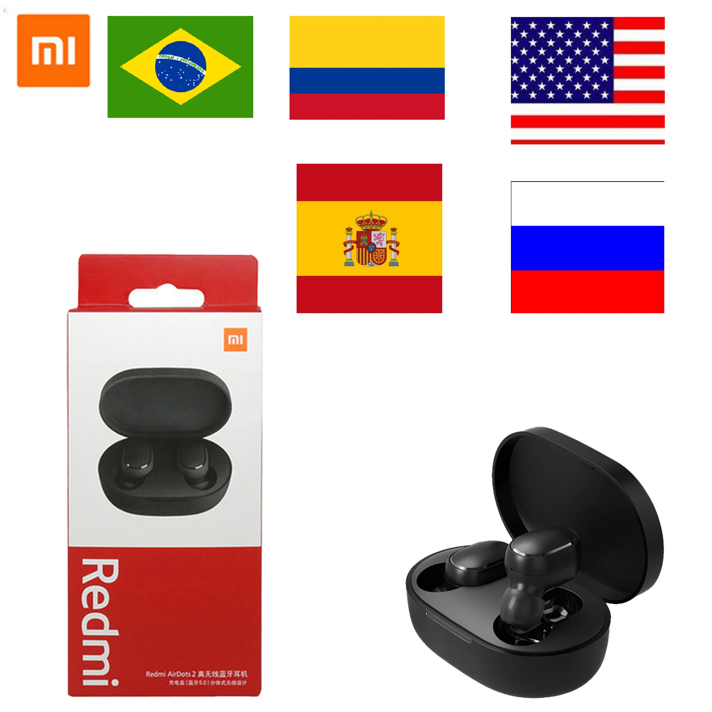 Беспроводные наушники вкладыши Redmi AirDots 2 Bluetooth 100% водонепроницаемые подходят для