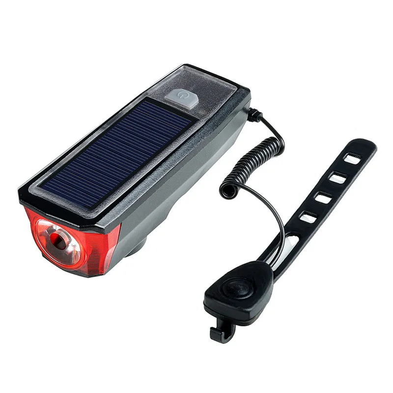 

Solar bike light smart sensor mountain bike headlight with speaker riding equipment accessories usb bicycle light