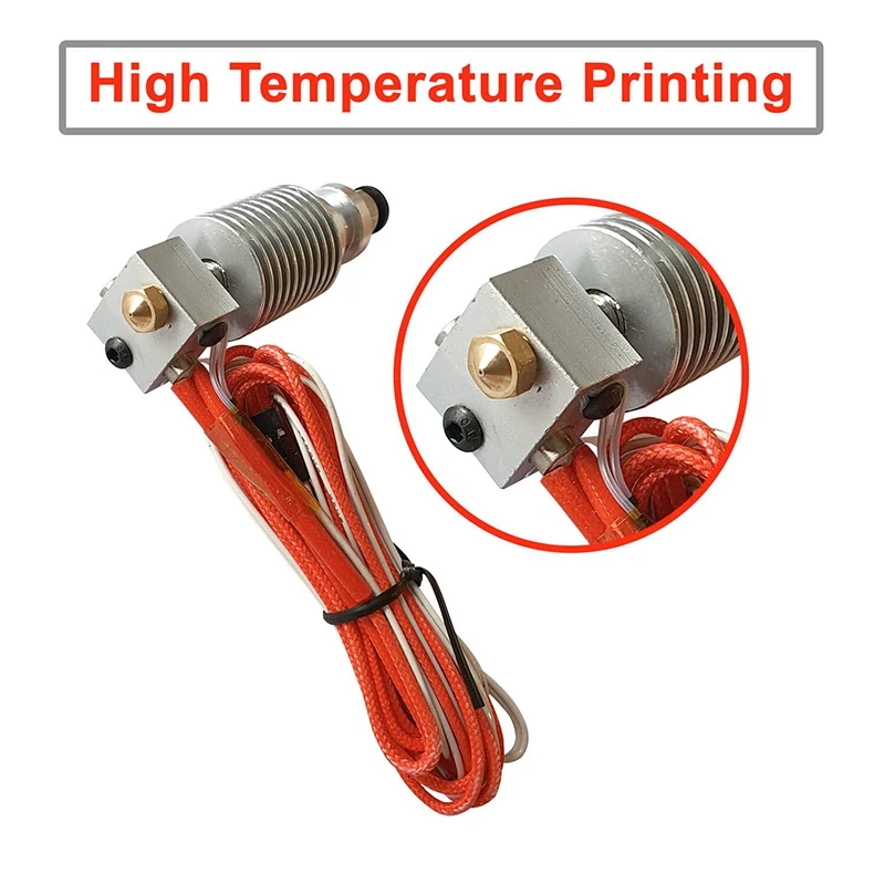 

Metal Extruder, 1.75mm 3D Printer PTFE Tube Transparent, V6 Nozzle 0.4mm, 3D Printer Extruder Hotend V6 Accessories