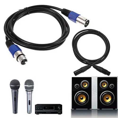Зарядный кабель с разъемом папа Женский 3 pin MIC экранированный микрофонный аудио