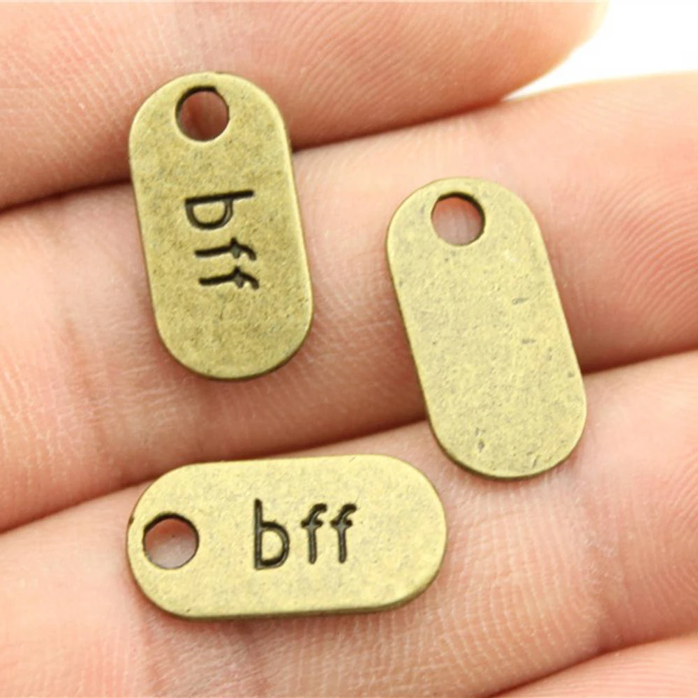 WYSIWYG 10 шт 18x9 мм Лучшие друзья Forever Bff Подвески для изготовления ювелирных изделий