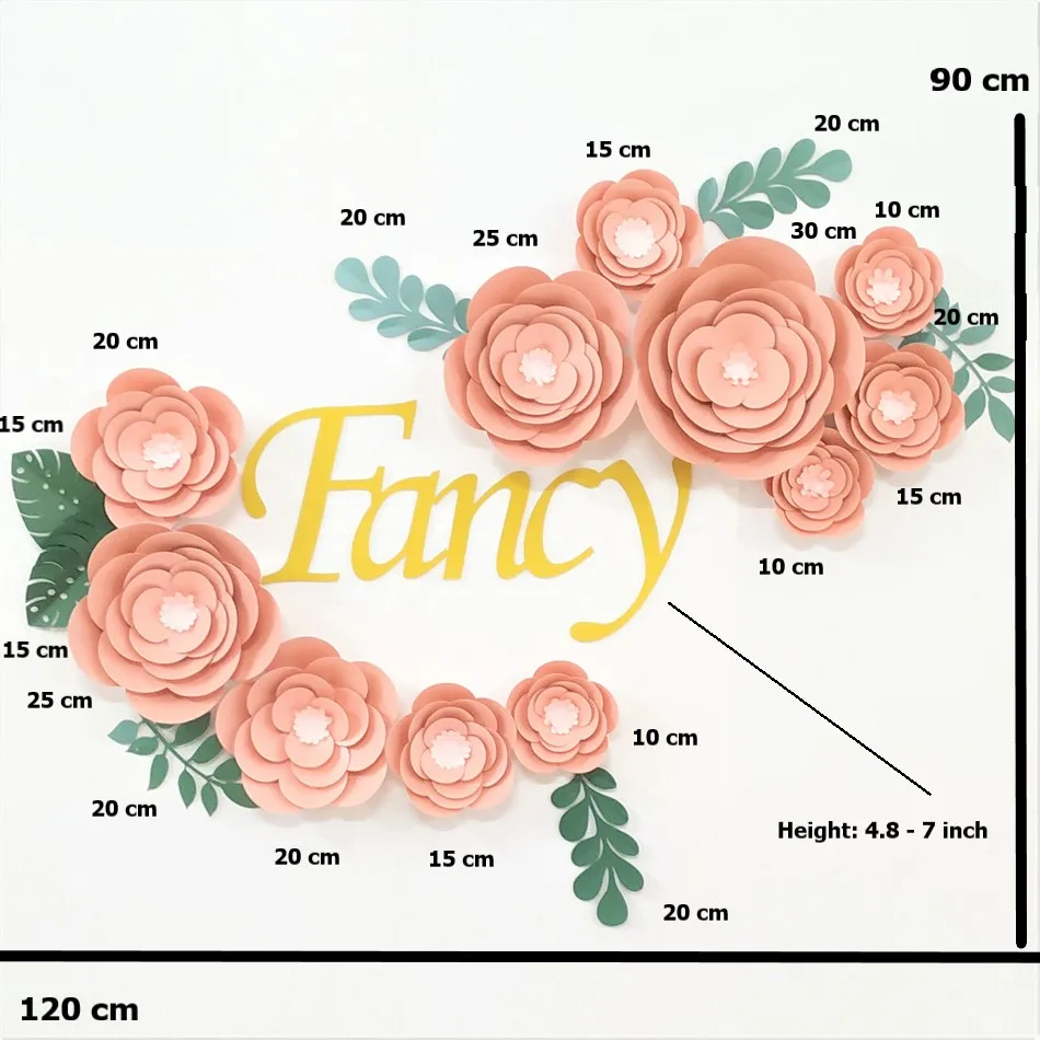 Набор для детской комнаты сделай сам бумажные цветы листья настенное украшение
