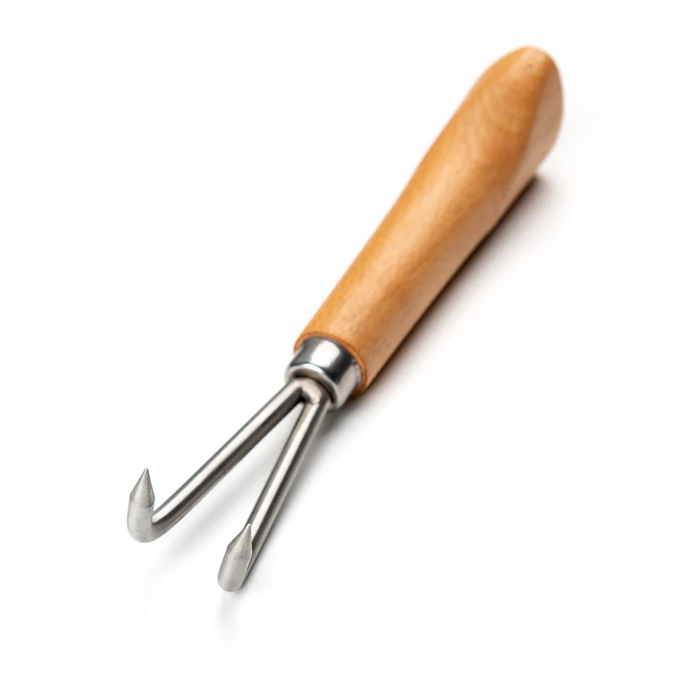 Инструмент для сада бонсай JTG-05 крючок с деревянной ручкой из нержавеющей стали