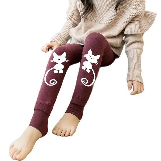 Леггинсы для девочек Плюшевые вельветовые длинные детские штаны с героями