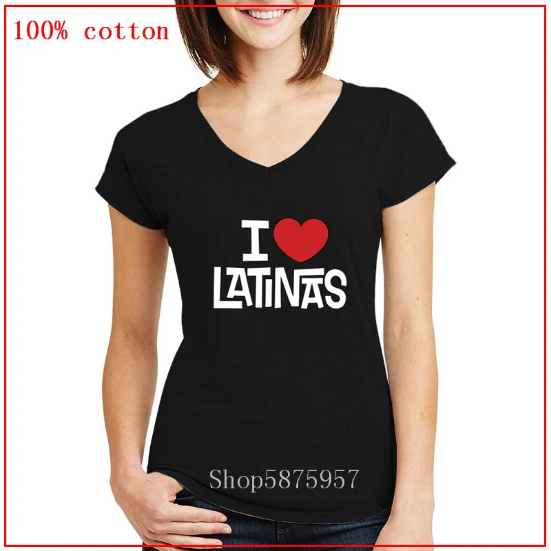 2020 модная одежда с надписью i love latinas футболка v образной горловиной и джинсы для