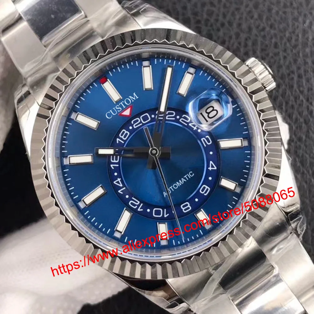 

40mm automatic mechanical watch for the Men's watches men Turn 24 hours, turn the bezel