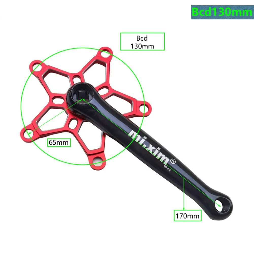 

Aluminum Alloy Crankset Bcd130mm Bicycle Bike Crank Cycling Folding Bike