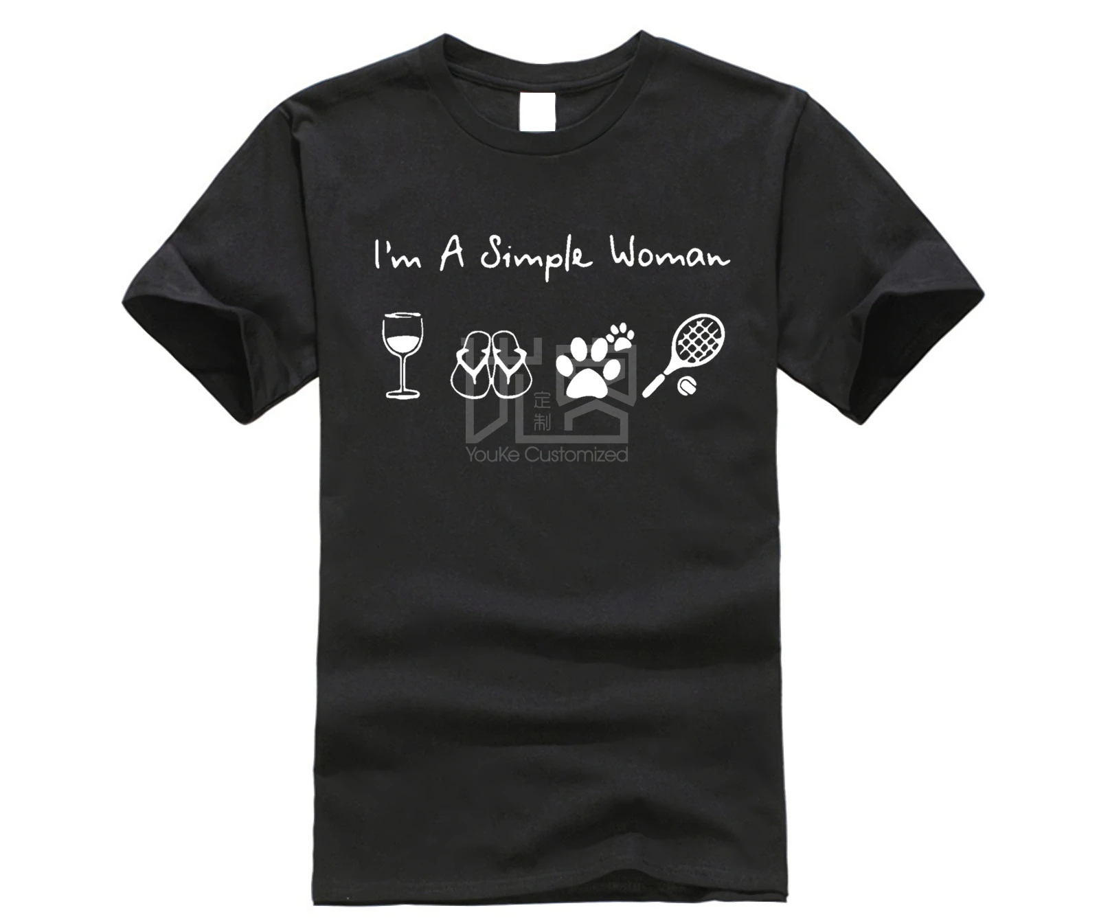 Брендовая мужская рубашка I'm A Simple Woman I Like Wine Flip Flop Dog Paw And Tennis Shirt | Мужская одежда