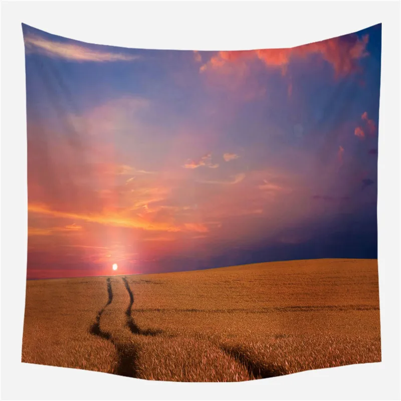 Горы психоделический гобелен лесной настенный подвесной речной деревни Декор