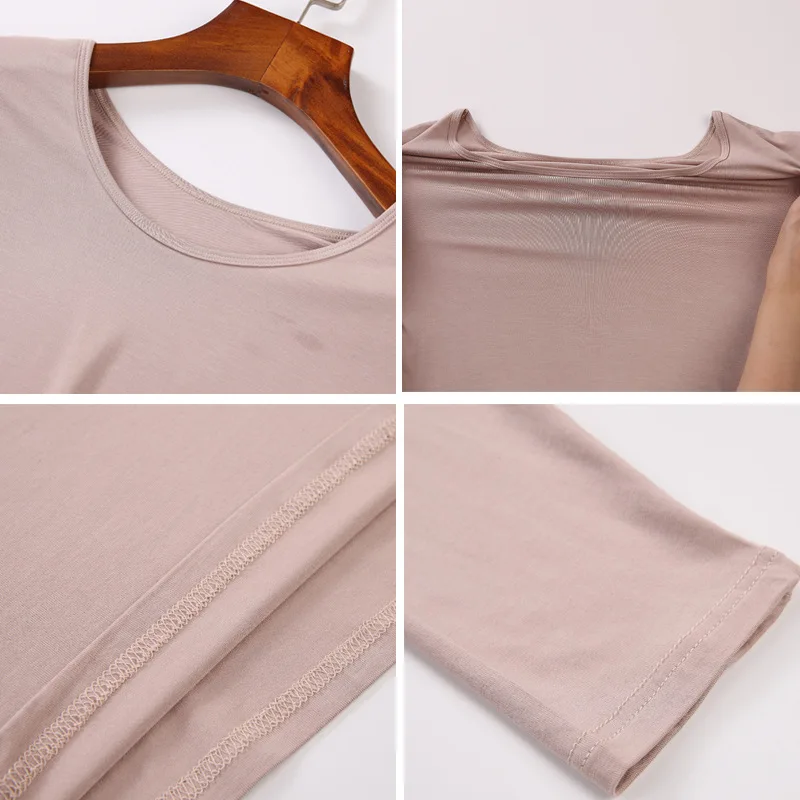 

2021 Korean Fashion Stretch Slim Basic T Shirt Women O-neck Long Sleeve Female T-shirt Spring Autumn Casual Elastic Top Clothing