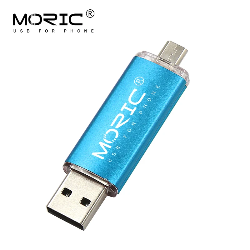 sky blue Цветной USB флеш-накопитель, металлический флеш-накопитель, 64 ГБ, флешка, 8 ГБ, 32 ГБ, 16 ГБ, OTG, внешний накопитель, карта памяти microusb, флеш-накопитель - Цвет: sky blue