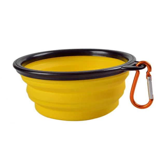 

Silicone Collapsible Foldable Dog Bowl Candy Color Outdoor Travel Portable Puppy Food Container Water Feeder Dish Feeding Bowl