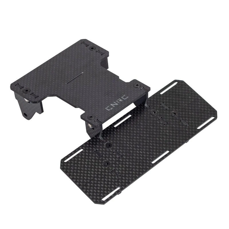 

Battery Front Mounted Modification Panel Carbon Fiber Battery Mounting Plate For 1/10 Axial SCX10 II 90046 90047 Parts