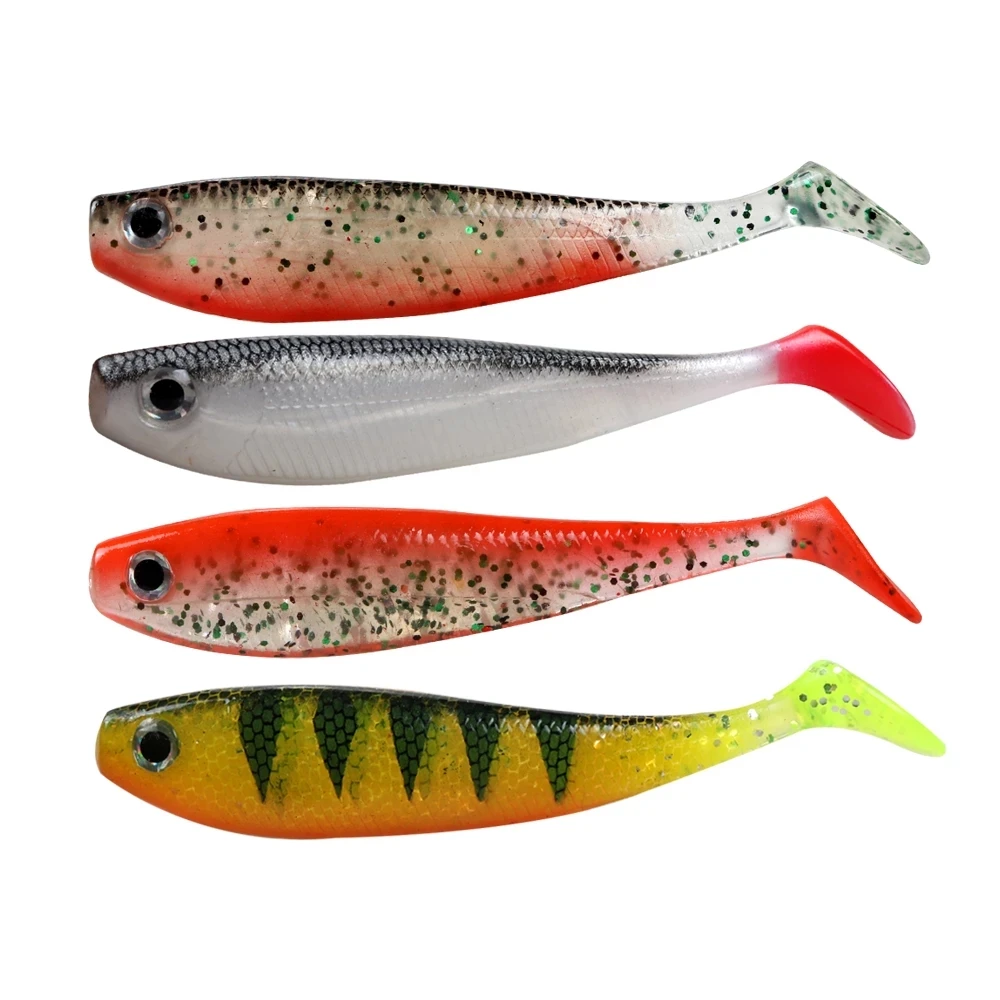 4 шт приманки для рыбалки мягкие 115 мм 11 г силиконовые бас щука Minnow Swimbait Пластик