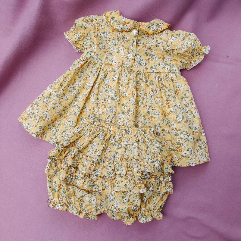 Летнее Детское платье в новом стиле милое винтажное классическое с тонкой