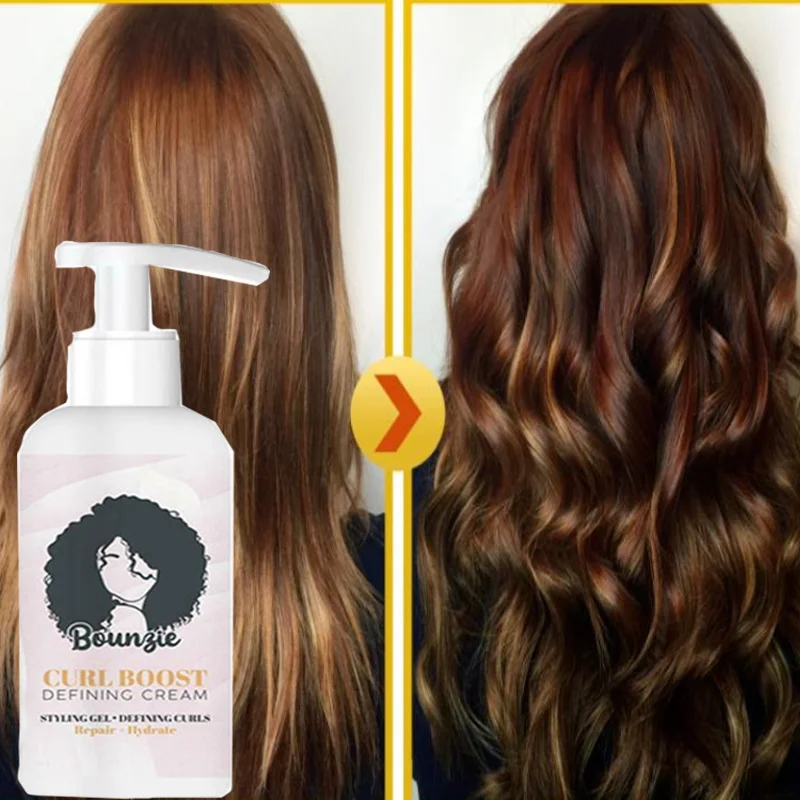 

50ml Curl Cream Moisturizing Repair Curling Essence Hair Care Elastin Boost Instant Effect Drying Frizz Control Hair Style