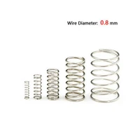 10pcslot stainless steel compression spring 0 8mm wire diameter quality spring for repair