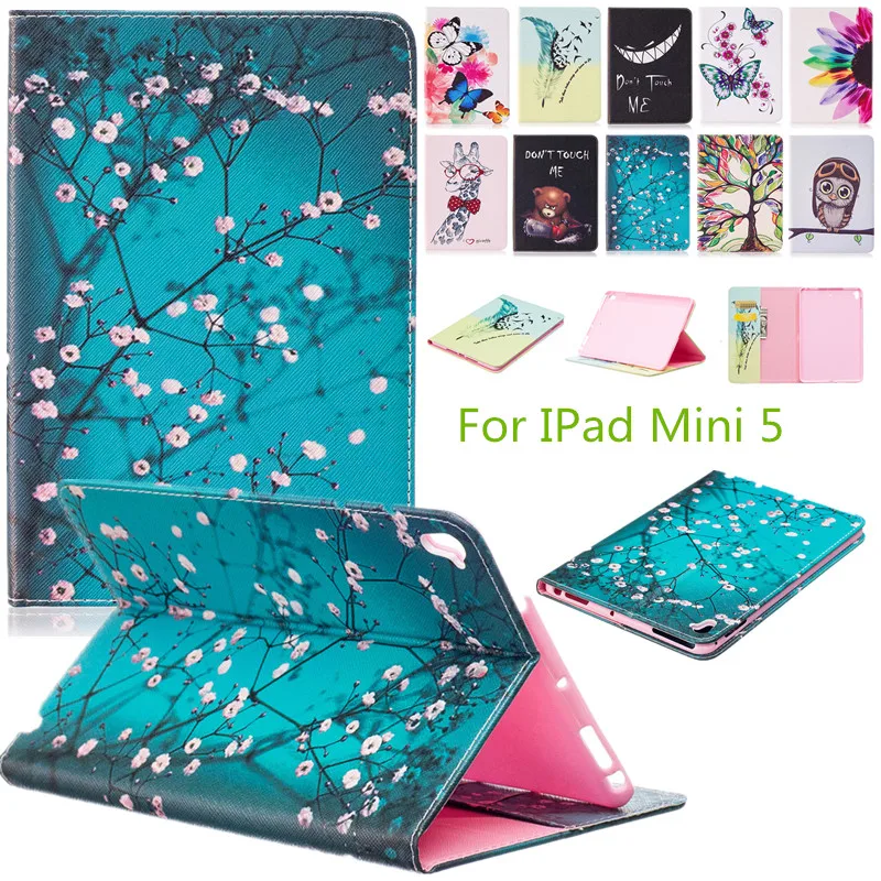 Чехол для Ipad Mini 5 чехол с синим мультяшным цветком роскошным абстрактным