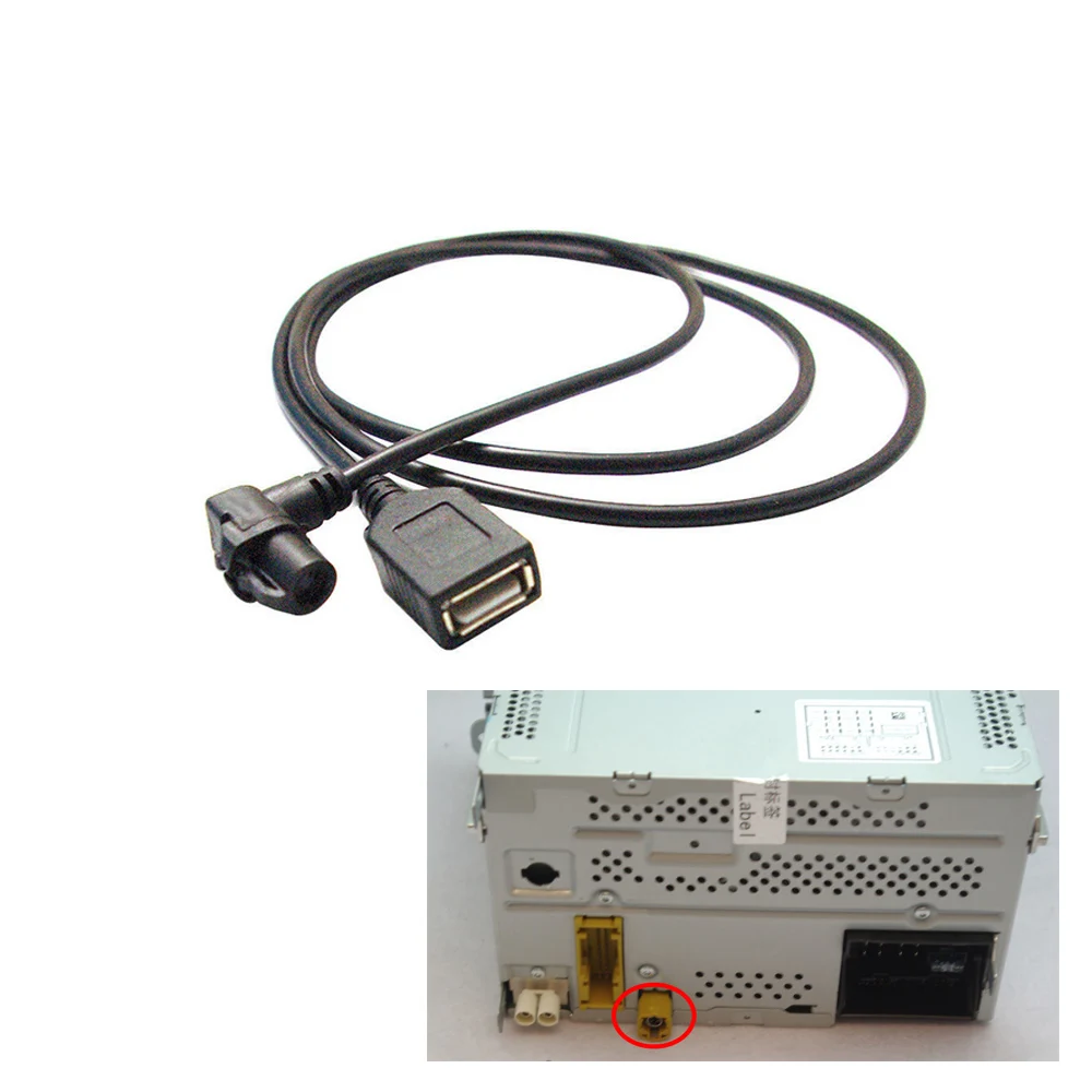 USB Кабель адаптер с интерфейсом для VW Polo J.etta Passat Tiguan 3AD035190|Кабели и коннекторы