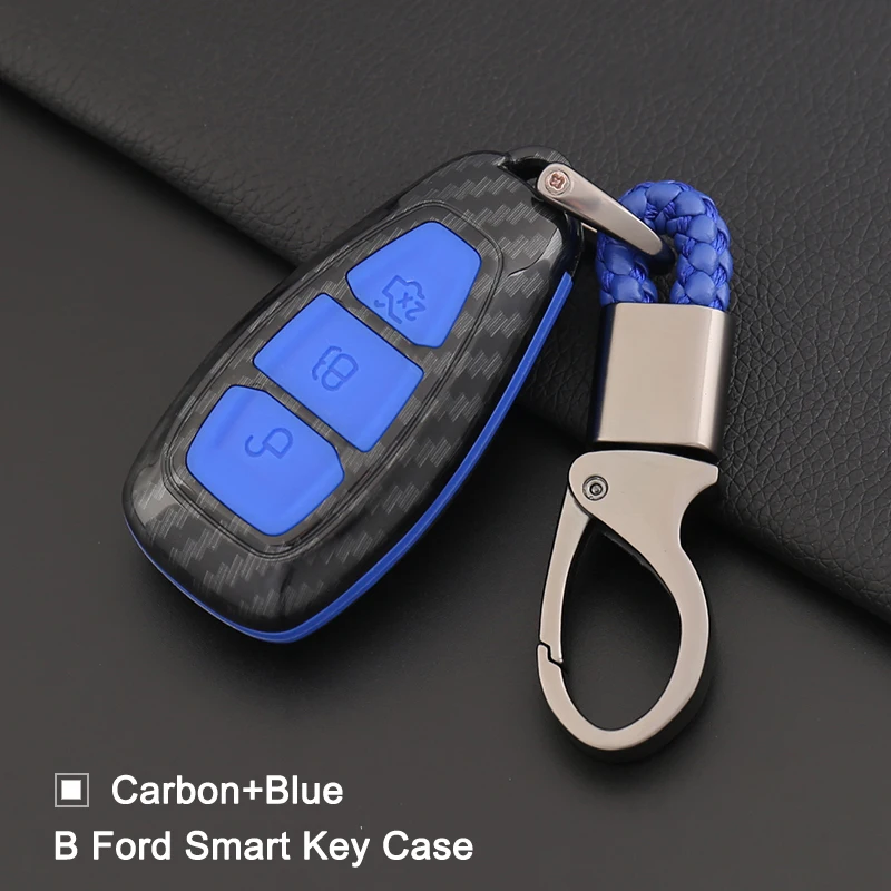 

ABS + Silicone Car Key Protect Case Cover For FORD C-MAX FOCUS RS ST Fiesta Hatch Car Styling Key Ring Shell Cover 2018 Keychain