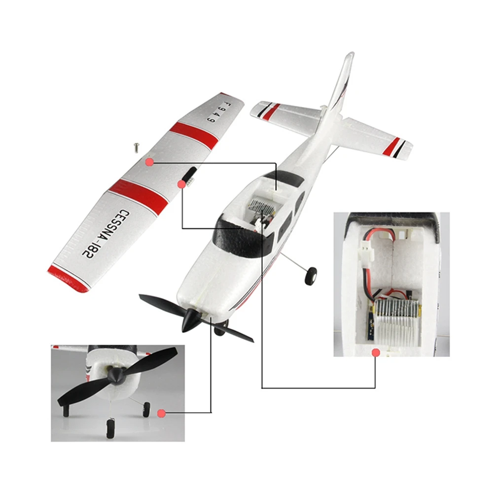 F949 2 4G 3CH RC самолет с фиксированным крылом планер уличные игрушки EPP 3 Мотор