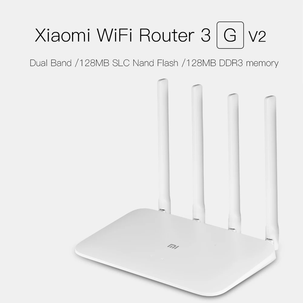 Беспроводной маршрутизатор Xiaomi MI WiFi 3G V2 Wi Fi ретранслятор 1167 Мбит/с 4 антенны флеш