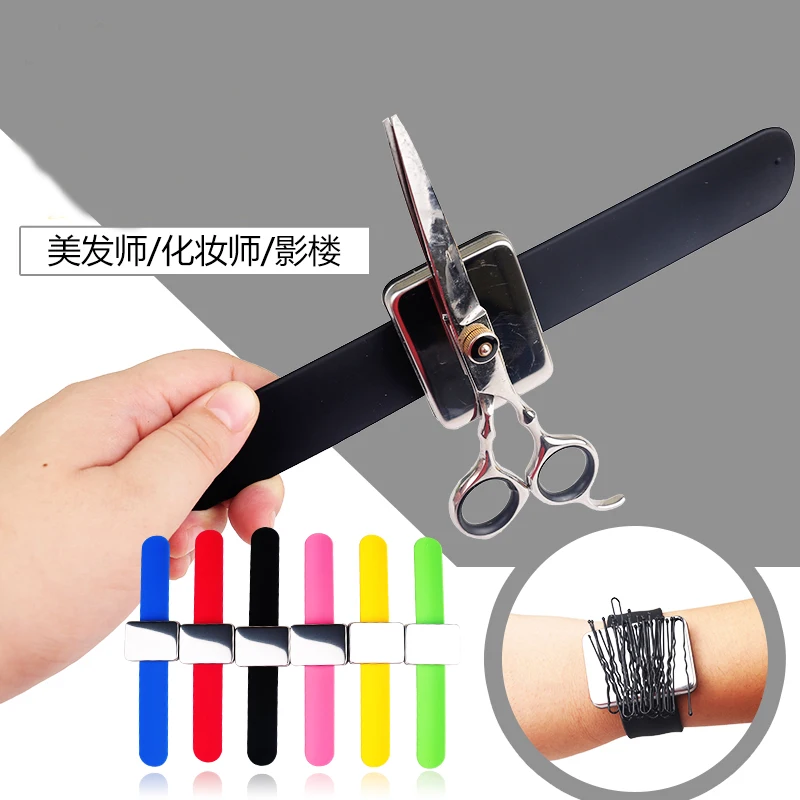 

Barber Magnetic Bracelet Pin Hair Clips Silicone Bracelet Arm Pin Cushion Holder Quilting Sewing Pins Wristband Hair Clip Holder