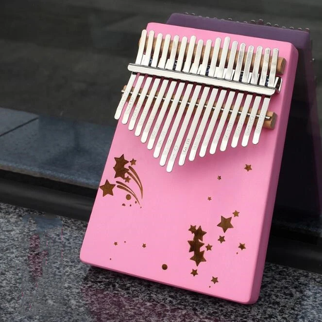 17-key Kalimba Африканский твердый палец пианино розовый мультфильм калимба мбира дуим