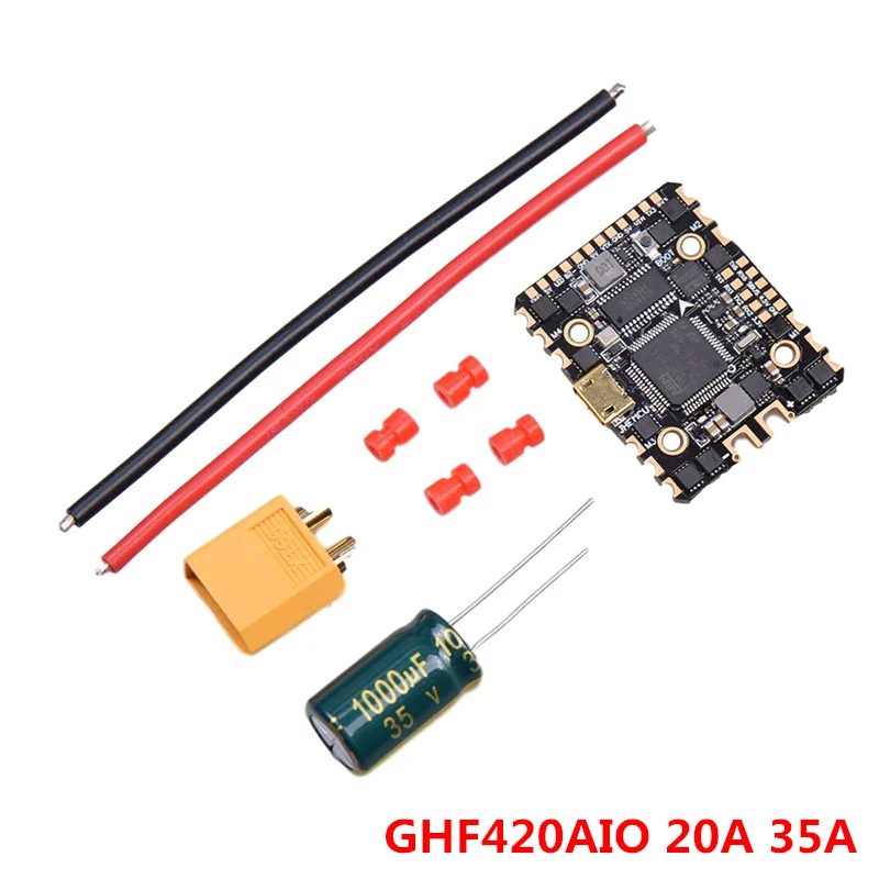 Контроллер полета JHEMCU GHF420AIO F4 OSD встроенный 20A 35A blheli _ S 2 6S 4 в 1 ESC для RC FPV Racing