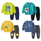 Комплект одежды HH для мальчиков, осень 2021, детская одежда, мультяшные костюмы, хлопковая одежда для маленьких мальчиков, комплекты, свитшоты и штаны, детская одежда