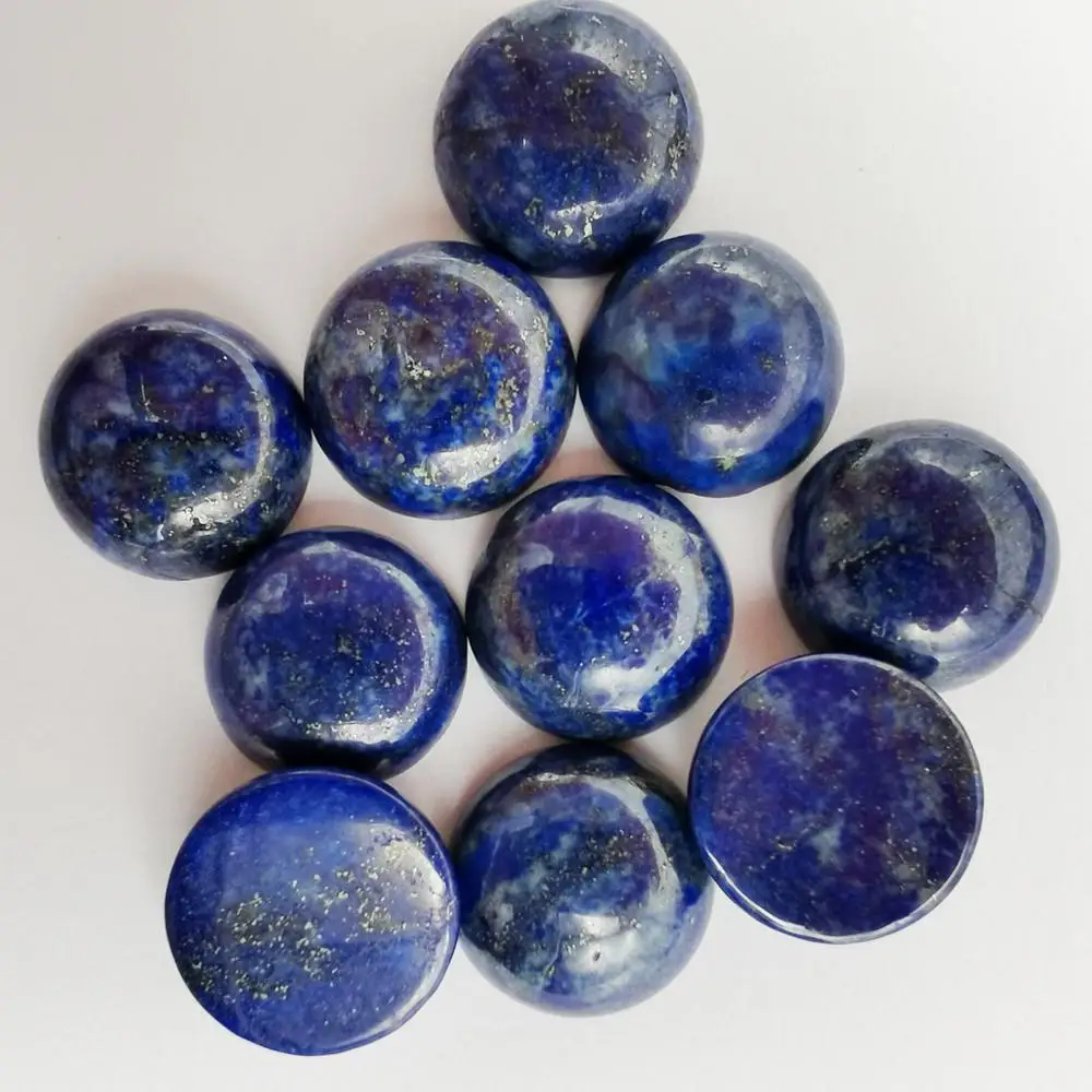 

16MM Lapis Stone Round CAB GEM Cabochon Jewelry Bead (10 pcs/lot) H230