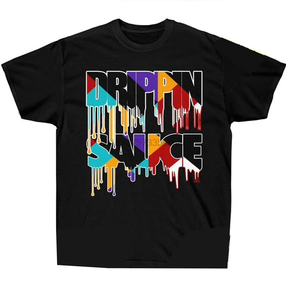 Jordan9 Dream It Do тапки матч дриппин соус Футболка Черный Размер S-3Xl Homme размера плюс