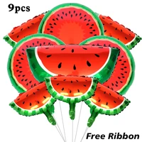 9 pcs watermelon foil mylar balloons cartoon fruit air balloons for summer themed birthday party decoration baby shower supplies
