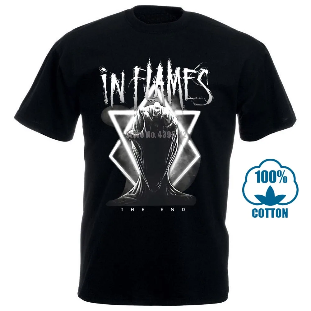 In Flames Think About The End черная футболка свободные хлопковые футболки для мужчин крутые