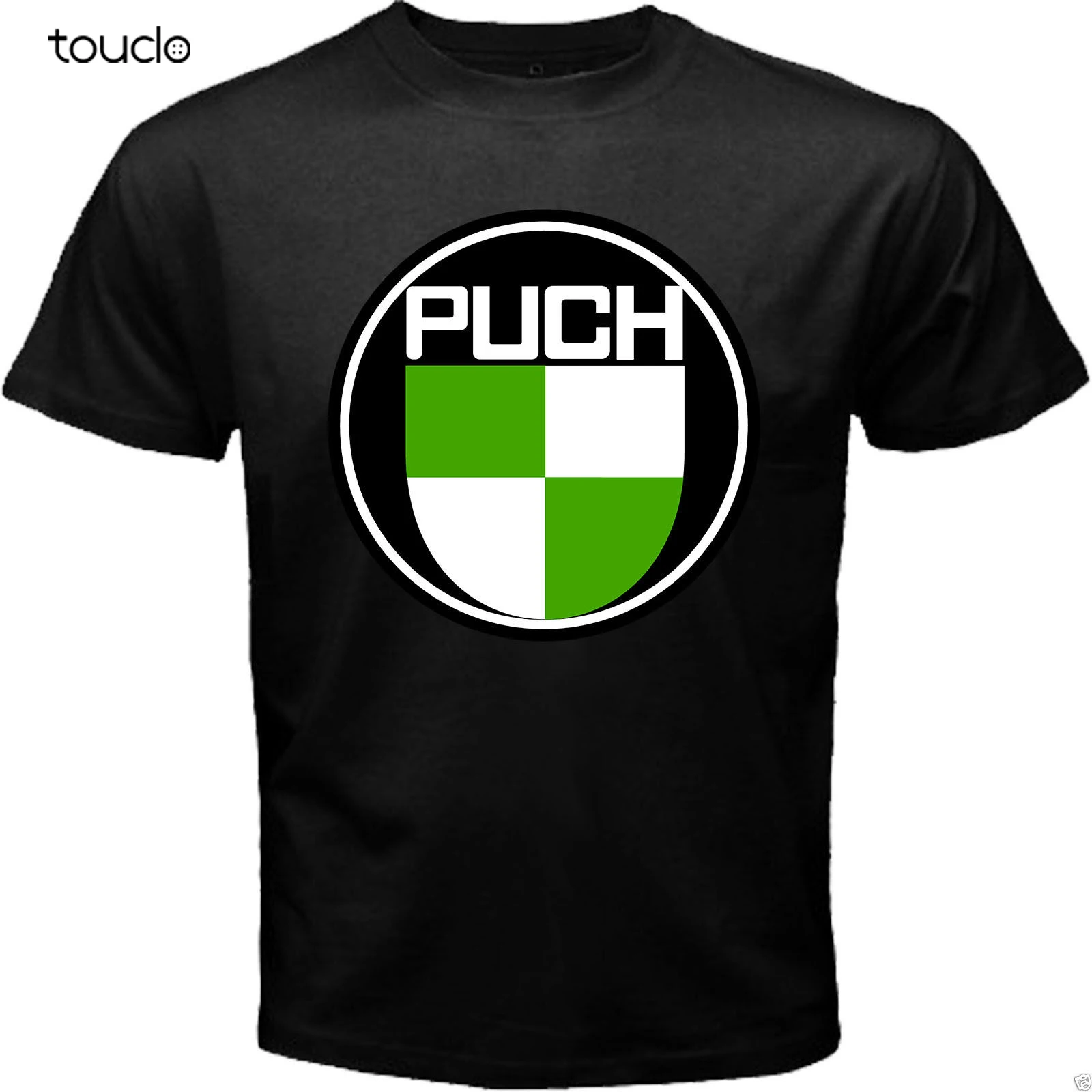 

Puch Vintage Classic World War Motorcycle Logo Patch Black T-shirt Size S To 3XL