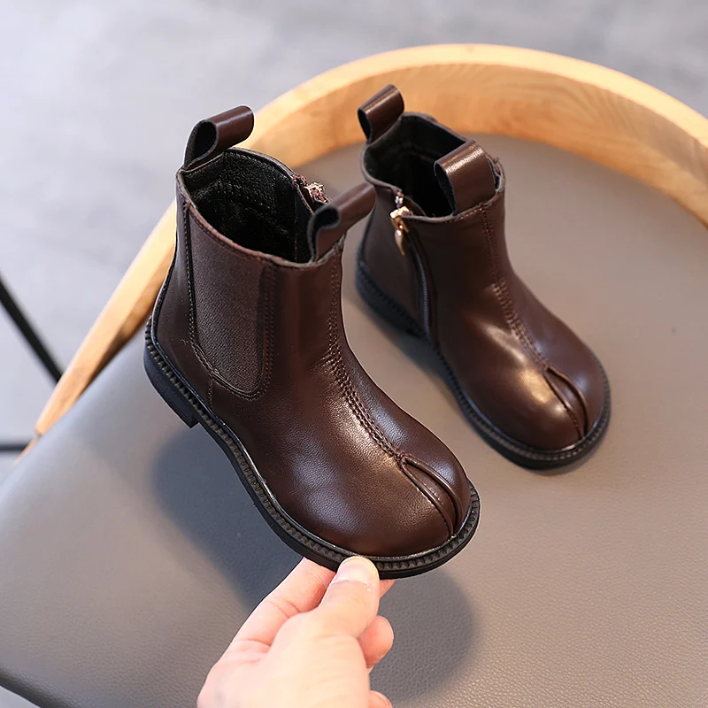 Детские ботинки Конный шлейф 2020 модная британская зимняя обувь для детей