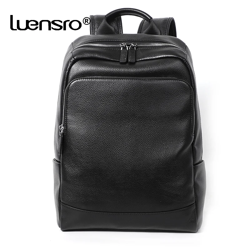 

Backapack Genuine leather Men Casual Backpacks for School Bag Leather Rucksack Men's Fashion Travel Bags Vintage Boys Day Pack