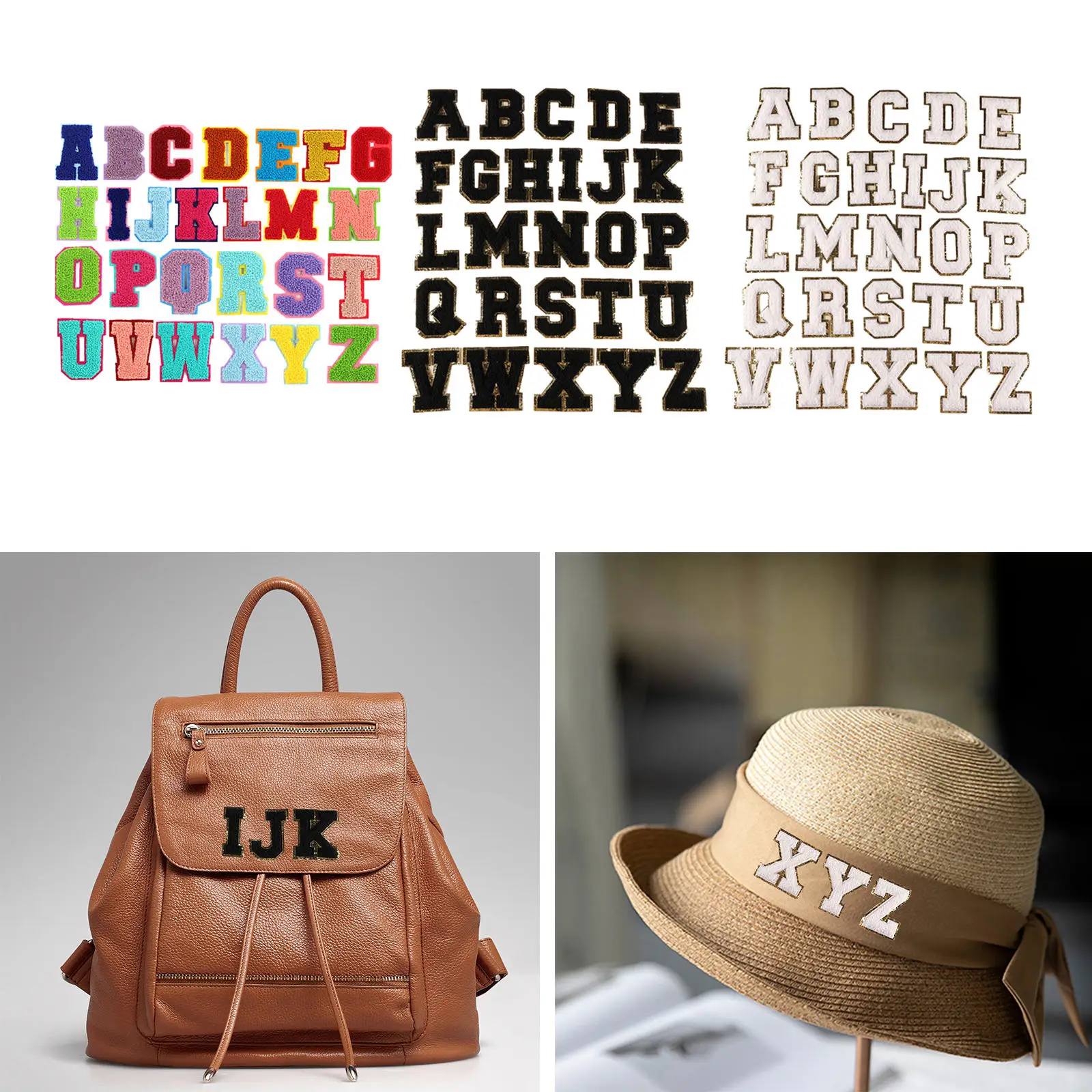 

26 Letters Alphabet ABC Sew Iron On Patches Badges For Name DIY Dress Jeans Appliques Decoration