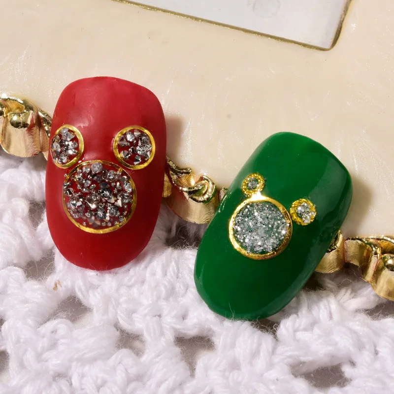 Дизайн ногтей ювелирные изделия для металлическое кольцо размер смешанный набор