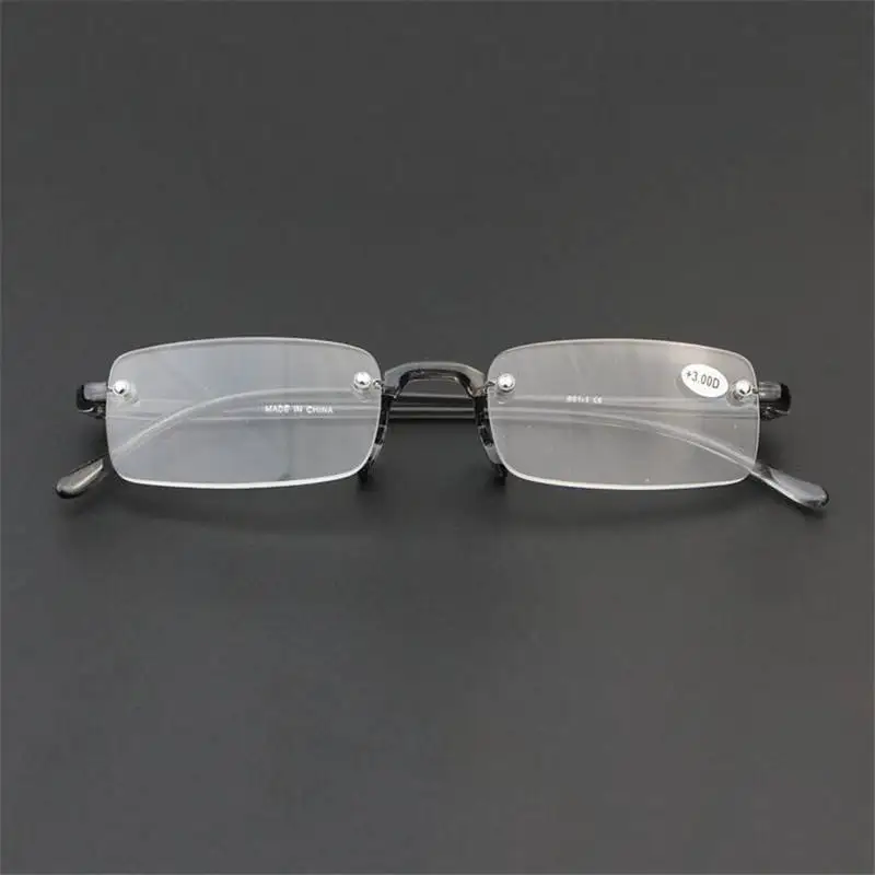 Очки для чтения мужчин и женщин ультралегкие квадратные очки без оправы с
