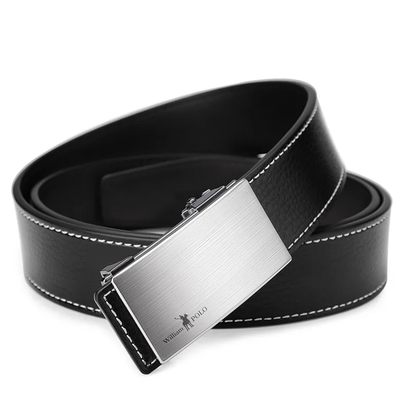 Мужской деловой ремень из натуральной воловьей кожи роскошный брендовый длинный