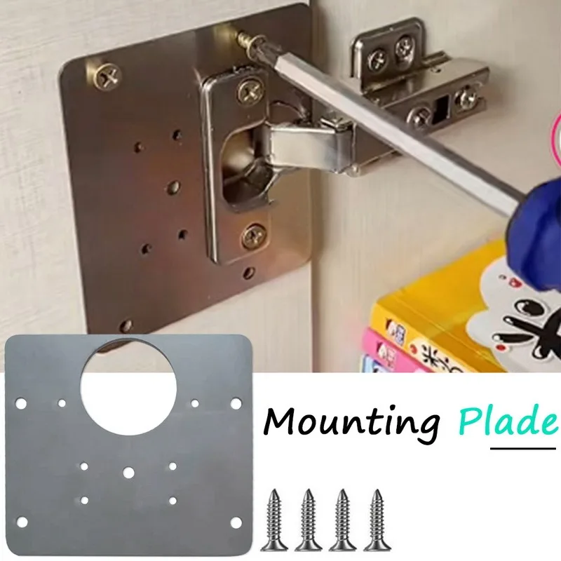 

1/2/3pcs Hinge Repair Plate Rust Resistant Stainless for Cabinet Furniture Drawer Window Stainless Steel Plate Repair Accessory