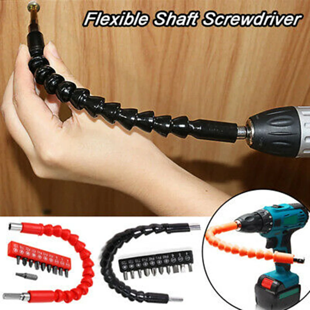

11/12 Pcs Electric Screwdriver Drill Multifunction Universal Flexible Shaft Bits Extension 1/4 Inch Hexagon Drill Bit Holder